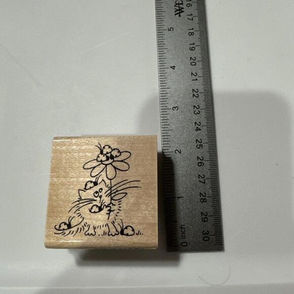 stampendous Other - Stampendous Fluffles The Cat LADY BUG FLUFFLES RARE RETIRED